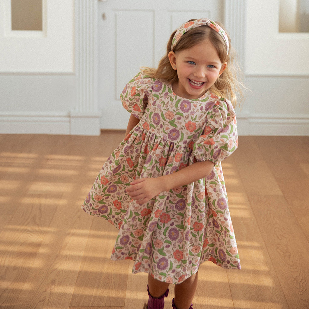 Freesia Floral A-Line Dress - Pink