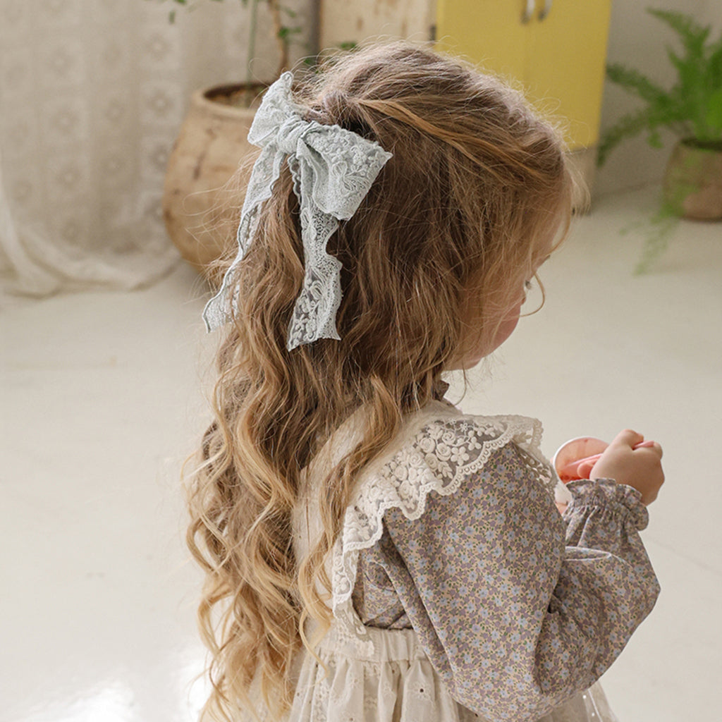 Puella Flo Madeline Ribbon Hair Clip in Mint | girls hair accessory | Victoria Kids Wear