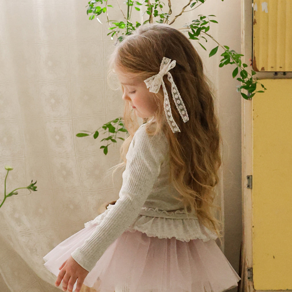 Puella Flo Mitchell Lace Bow Hair Clip in Ivory | girls hair accessory | Victoria Kids Wear