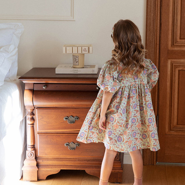 Freesia Floral A-Line Dress - Mint