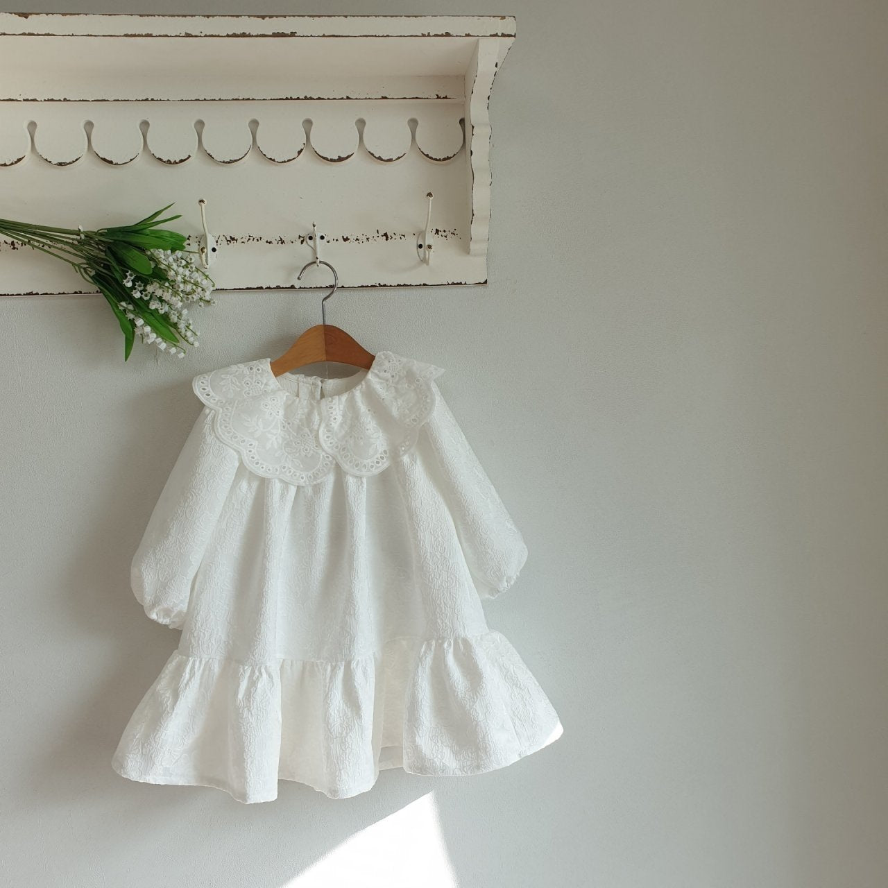 Kate Cotton Eyelet Dress - Ivory