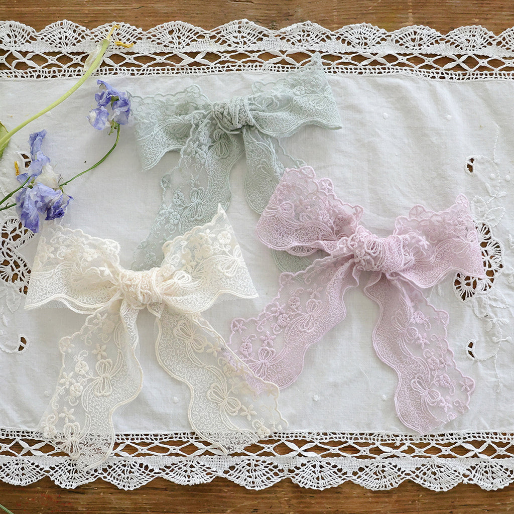 Puella Flo Madeline Ribbon Hair Clip Pink – girls hair accessory alternate view