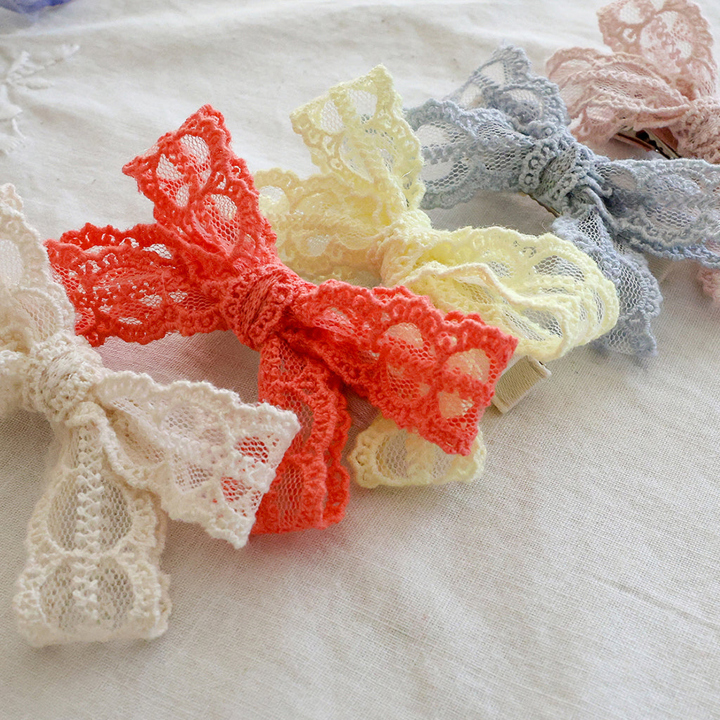 Lou Bow Hair Clip - Ivory