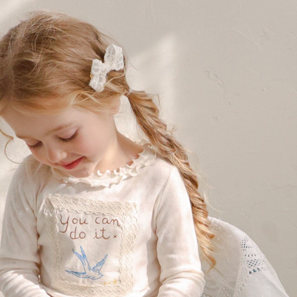 Lou Bow Hair Clip - Ivory