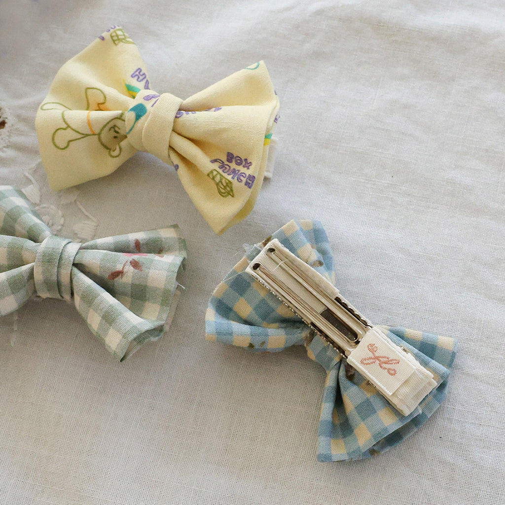 Teddy Knot Hair Clip - Green