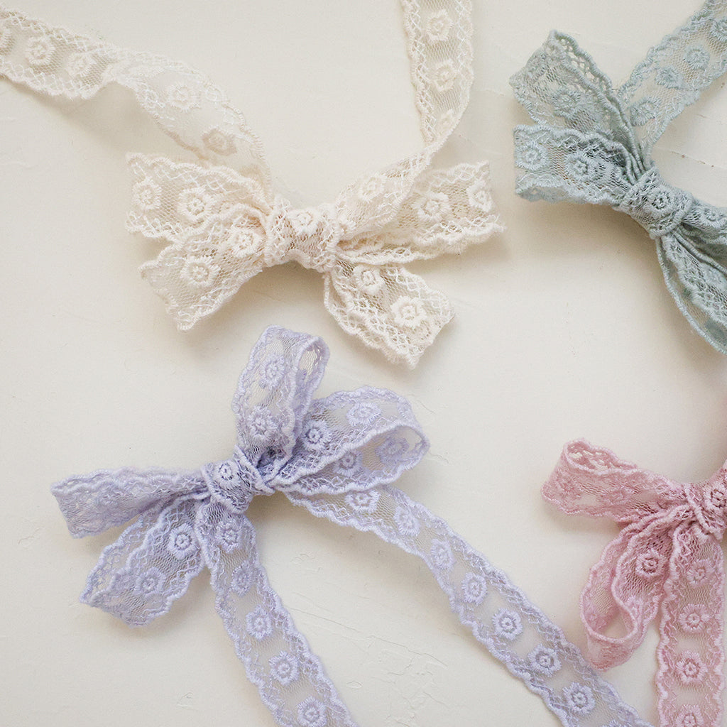 Puella Flo Mitchell Lace Bow Hair Clip in Purple | girls hair accessory | Victoria Kids Wear