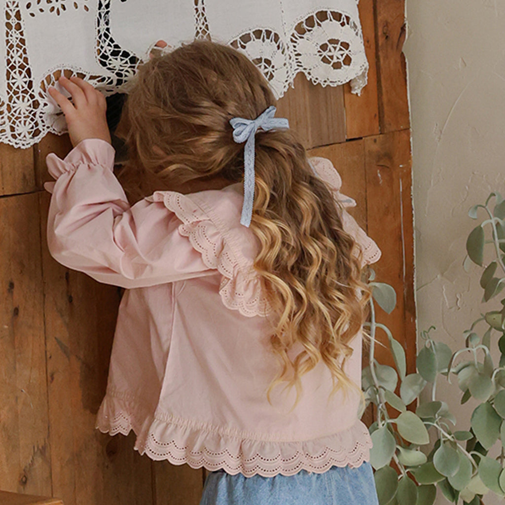 Puella Flo Jen Floral Hair Pin Blue – girls hair accessory alternate view