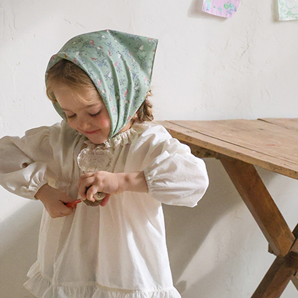 Puella Flo Arona Scarf Pattern B in Green | girls hair accessory | Victoria Kids Wear