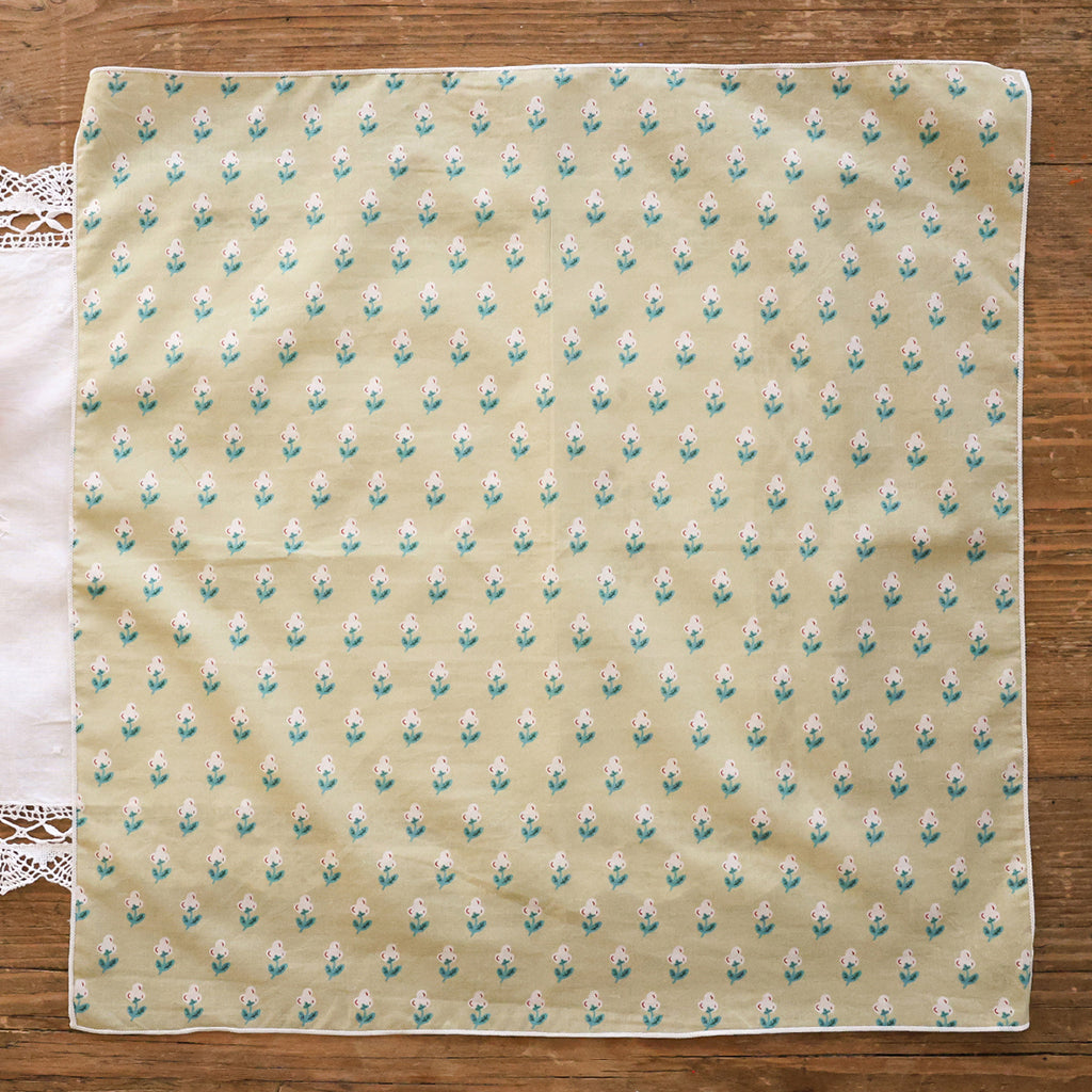 Puella Flo Arona Scarf Pattern C Green – girls hair accessory close-up detail