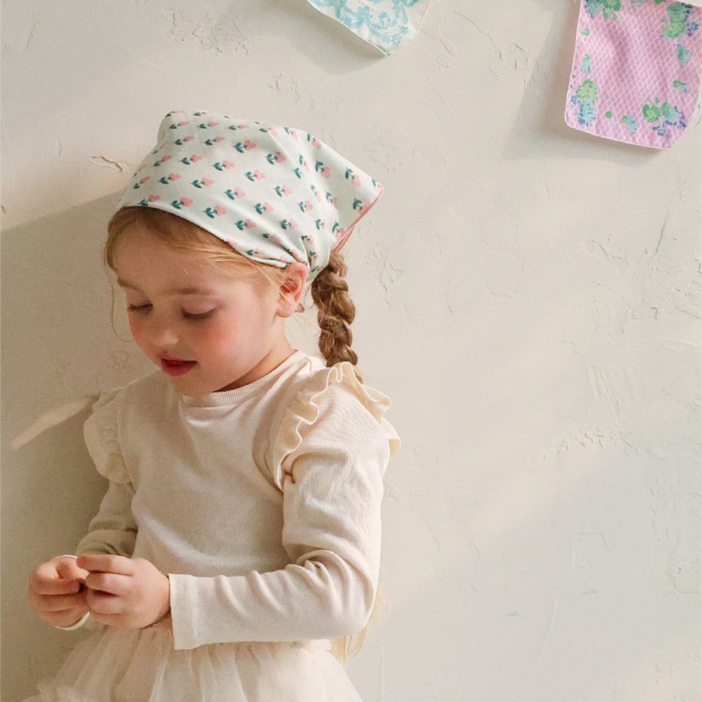 Puella Flo Arona Scarf Pattern C in Ivory | girls hair accessory | Victoria Kids Wear