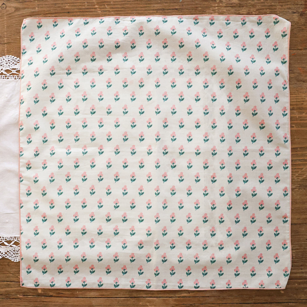Puella Flo Arona Scarf Pattern C Ivory – girls hair accessory close-up detail