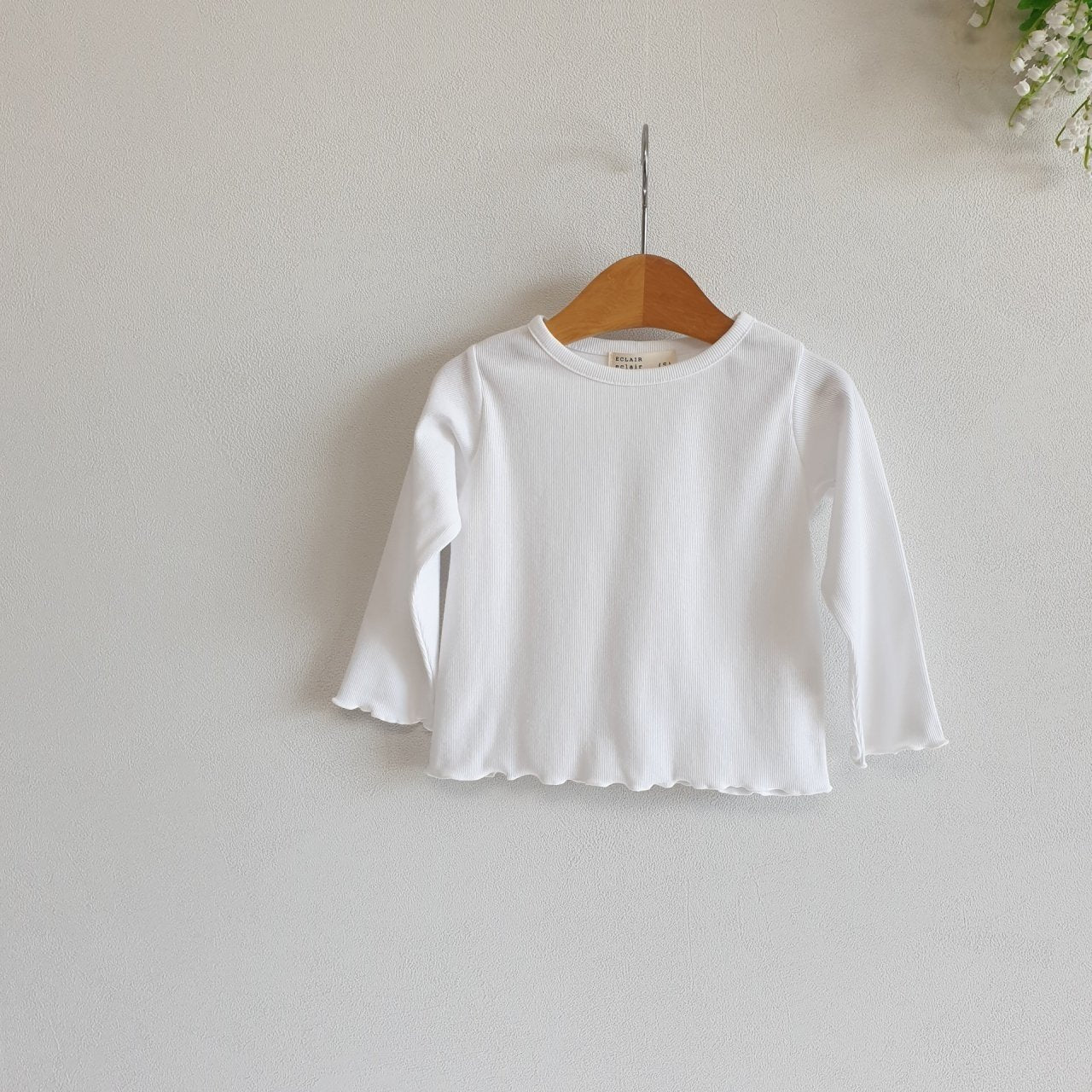 Eclair Soft Cotton Tee in Ivory | cotton girls top | Victoria Kids Wear
